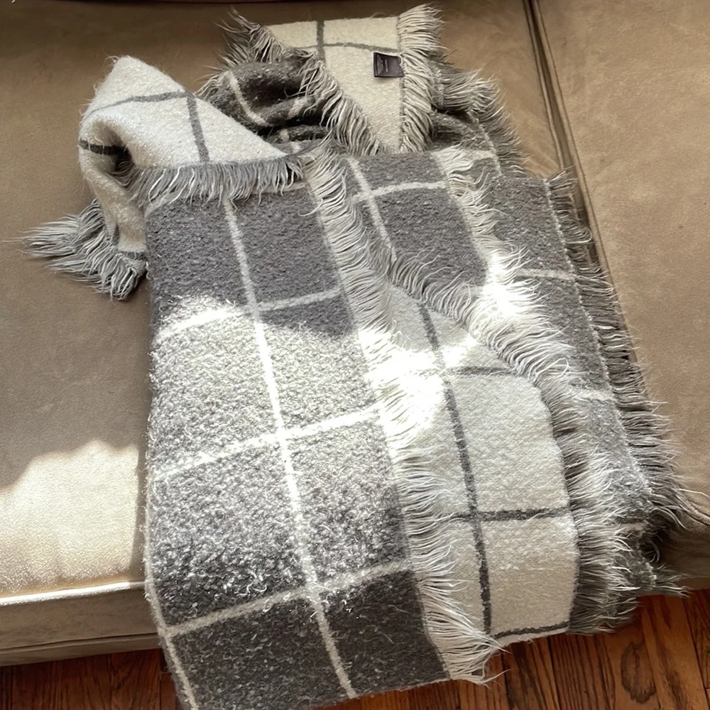 Ann Taylor Window pane blanket scarf